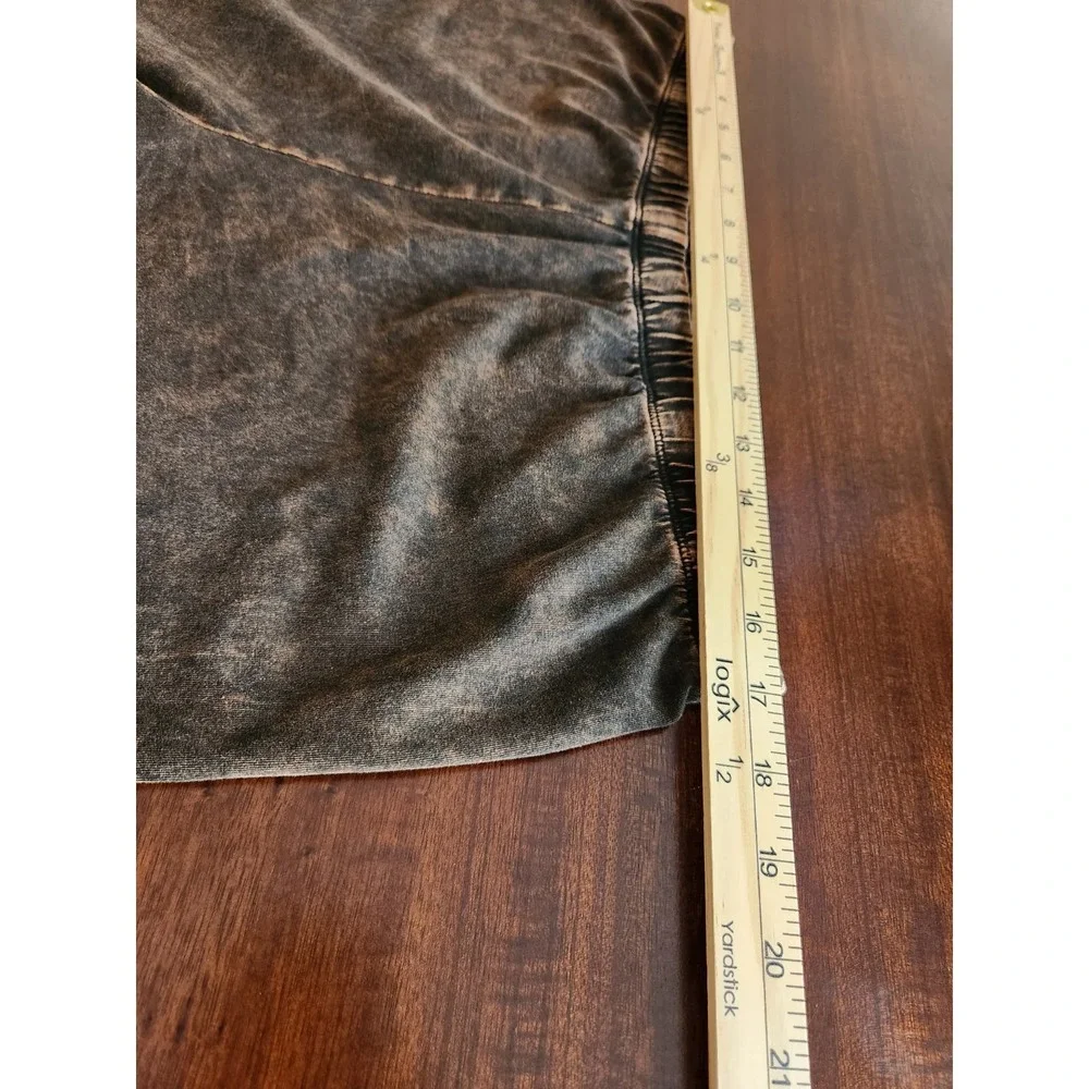 Jess &‎ Jane Capri Leggings Womens Plus 1X Chocolate & Wine USA Cotton Lot Of 2